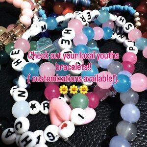 Dm me to tell me what colors and word you want on your bracelet.